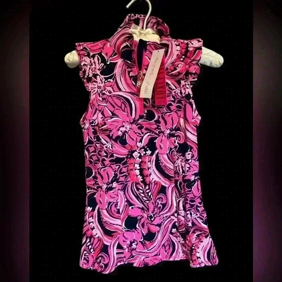 Lilly Pulitzer UPF 50+ Larissa Half-Zip Top Sz XXS - Picture 4 of 7